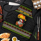 African Safari Black Santa Christmas Apron Ugly Pattern Sunset Baobab Tree Africa Map