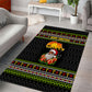 African Safari Black Santa Christmas Area Rug Ugly Pattern Sunset Baobab Tree Africa Map