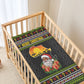 African Safari Black Santa Christmas Baby Bed Cover Ugly Pattern Sunset Baobab Tree Africa Map