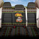 African Safari Black Santa Christmas Back Car Seat Cover Ugly Pattern Sunset Baobab Tree Africa Map