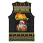 African Safari Black Santa Christmas Basketball Jersey Ugly Pattern Sunset Baobab Tree Africa Map