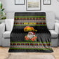 African Safari Black Santa Christmas Blanket Ugly Pattern Sunset Baobab Tree Africa Map