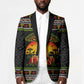 African Safari Black Santa Christmas Blazer Ugly Pattern Sunset Baobab Tree Africa Map