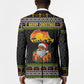 African Safari Black Santa Christmas Blazer Ugly Pattern Sunset Baobab Tree Africa Map