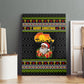 African Safari Black Santa Christmas Canvas Wall Art Ugly Pattern Sunset Baobab Tree Africa Map