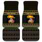 African Safari Black Santa Christmas Car Mats Ugly Pattern Sunset Baobab Tree Africa Map