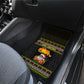 African Safari Black Santa Christmas Car Mats Ugly Pattern Sunset Baobab Tree Africa Map