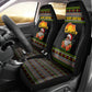 African Safari Black Santa Christmas Car Seat Cover Ugly Pattern Sunset Baobab Tree Africa Map