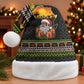 African Safari Black Santa Christmas Santa Hat Ugly Pattern Sunset Baobab Tree Africa Map
