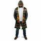 African Safari Black Santa Christmas Cloak Ugly Pattern Sunset Baobab Tree Africa Map
