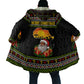 African Safari Black Santa Christmas Cloak Ugly Pattern Sunset Baobab Tree Africa Map