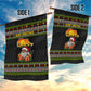 African Safari Black Santa Christmas Garden Flag Ugly Pattern Sunset Baobab Tree Africa Map