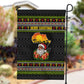 African Safari Black Santa Christmas Garden Flag Ugly Pattern Sunset Baobab Tree Africa Map