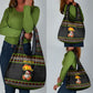 African Safari Black Santa Christmas Grocery Bag Ugly Pattern Sunset Baobab Tree Africa Map