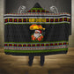 African Safari Black Santa Christmas Hooded Blanket Ugly Pattern Sunset Baobab Tree Africa Map