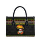 African Safari Black Santa Christmas Leather Bag Ugly Pattern Sunset Baobab Tree Africa Map