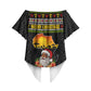 African Safari Black Santa Christmas Off Shoulder Wrap Waist Top Ugly Pattern Sunset Baobab Tree Africa Map