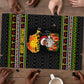 African Safari Black Santa Christmas Puzzle Ugly Pattern Sunset Baobab Tree Africa Map