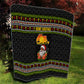 African Safari Black Santa Christmas Quilt Ugly Pattern Sunset Baobab Tree Africa Map