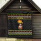 African Safari Black Santa Christmas Quilt Ugly Pattern Sunset Baobab Tree Africa Map