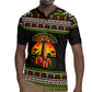 African Safari Black Santa Christmas Rugby Jersey Ugly Pattern Sunset Baobab Tree Africa Map