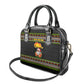African Safari Black Santa Christmas Shoulder Handbag Ugly Pattern Sunset Baobab Tree Africa Map
