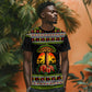 African Safari Black Santa Christmas T shirt Ugly Pattern Sunset Baobab Tree Africa Map