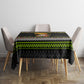 African Safari Black Santa Christmas Tablecloth Ugly Pattern Sunset Baobab Tree Africa Map