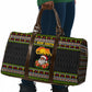 African Safari Black Santa Christmas Travel Bag Ugly Pattern Sunset Baobab Tree Africa Map