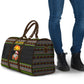 African Safari Black Santa Christmas Travel Bag Ugly Pattern Sunset Baobab Tree Africa Map