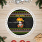 African Safari Black Santa Christmas Tree Skirt Ugly Pattern Sunset Baobab Tree Africa Map