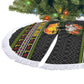 African Safari Black Santa Christmas Tree Skirt Ugly Pattern Sunset Baobab Tree Africa Map