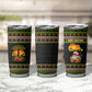 African Safari Black Santa Christmas Tumbler Cup Ugly Pattern Sunset Baobab Tree Africa Map