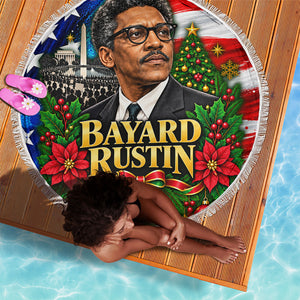 Bayard Rustin American Flag Christmas Beach Blanket Civil Rights Leader March On Washington Holiday
