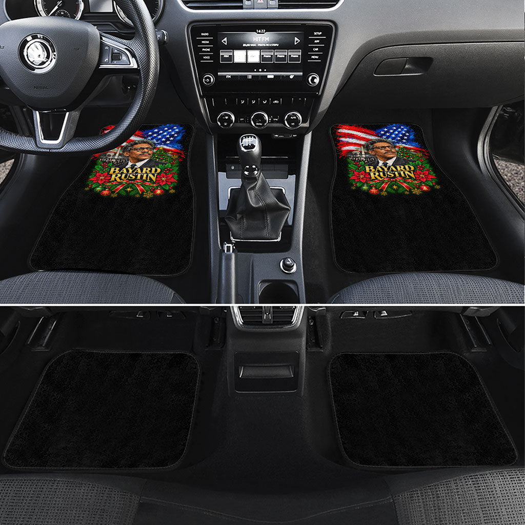 Bayard Rustin American Flag Christmas Car Mats Civil Rights Leader March On Washington Holiday