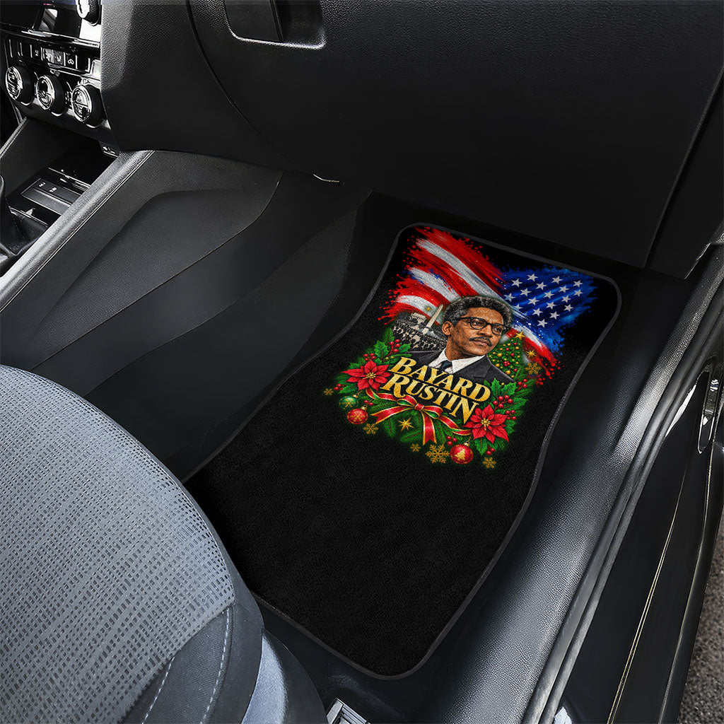 Bayard Rustin American Flag Christmas Car Mats Civil Rights Leader March On Washington Holiday