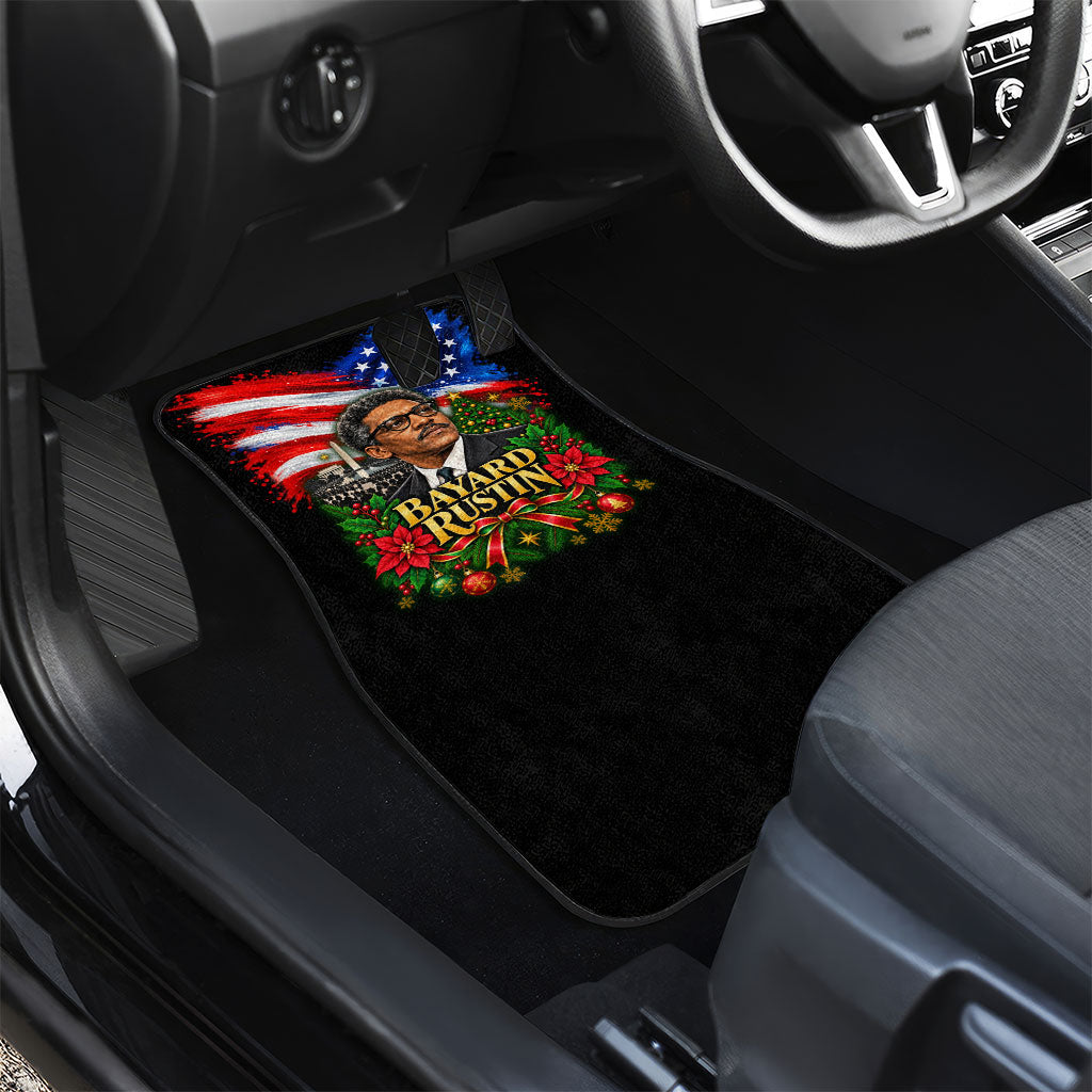 Bayard Rustin American Flag Christmas Car Mats Civil Rights Leader March On Washington Holiday