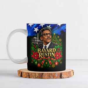 Bayard Rustin American Flag Christmas Ceramic Mug Civil Rights Leader March On Washington Holiday