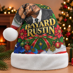 Bayard Rustin American Flag Christmas Santa Hat Civil Rights Leader March On Washington Holiday
