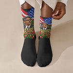 Bayard Rustin American Flag Christmas Crew Socks Civil Rights Leader March On Washington Holiday