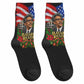 Bayard Rustin American Flag Christmas Crew Socks Civil Rights Leader March On Washington Holiday