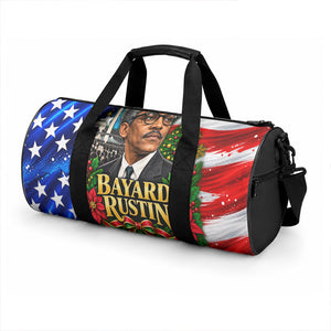 Bayard Rustin American Flag Christmas Duffle Bag Civil Rights Leader March On Washington Holiday
