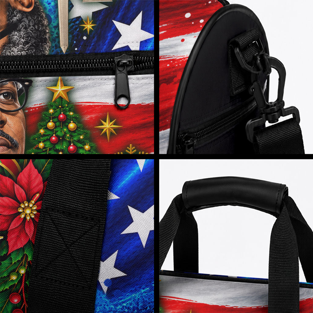 Bayard Rustin American Flag Christmas Duffle Bag Civil Rights Leader March On Washington Holiday