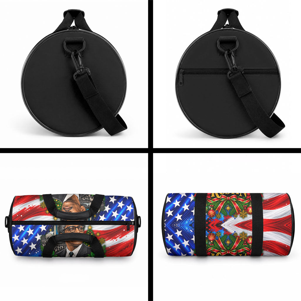 Bayard Rustin American Flag Christmas Duffle Bag Civil Rights Leader March On Washington Holiday