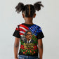 Bayard Rustin American Flag Christmas Kid T shirt Civil Rights Leader March On Washington Holiday