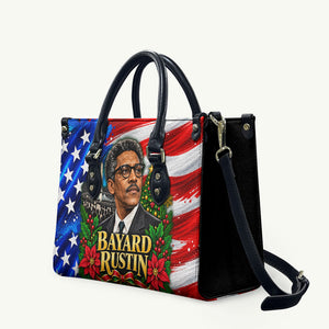 Bayard Rustin American Flag Christmas Leather Bag Civil Rights Leader March On Washington Holiday