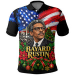 Bayard Rustin American Flag Christmas Polo Shirt Civil Rights Leader March On Washington Holiday