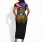 Bayard Rustin American Flag Christmas Short Sleeve Bodycon Dress Civil Rights Leader March On Washington Holiday