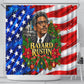 Bayard Rustin American Flag Christmas Shower Curtain Civil Rights Leader March On Washington Holiday