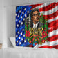 Bayard Rustin American Flag Christmas Shower Curtain Civil Rights Leader March On Washington Holiday